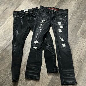 Boys black skinny jeans and size 10